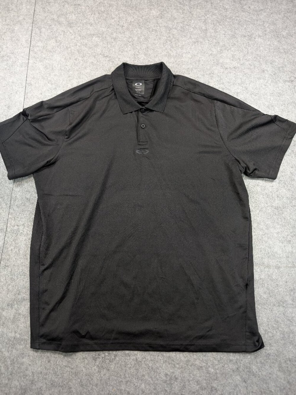 Oakley Men’s Short Sleeve Golf Polo Shirt Black Logo Size XL Regular Fit